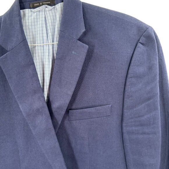 Lauren Ralph Lauren Mens Navy Blue Blazer Size 44L Single-Breasted Classic Fit - Picture 2 of 8